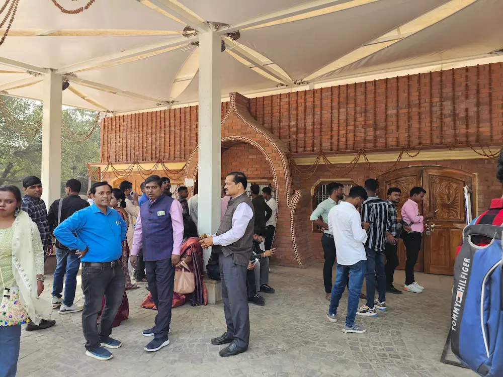 Crowd at Sarnath museum ticket counter